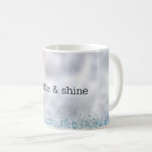 Mug Sirène de Parties scintillant rose Argent Confetti (Devant droit)