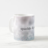 Mug Sirène de Parties scintillant rose Argent Confetti (Devant gauche)