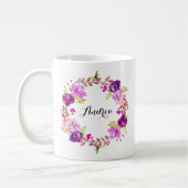 Mug Sirène d'eau violet fleurie (Gauche)