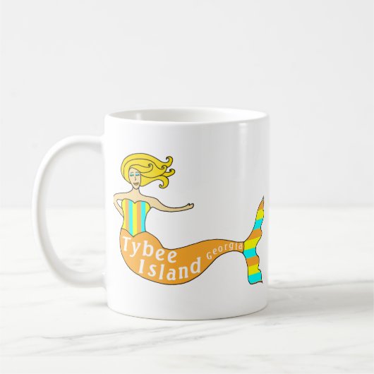 Mug Sirène d'île de Tybee, la Géorgie (Gauche)