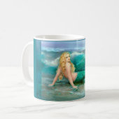 Mug Sirène d'Imaginaire sur les côtes avec des vagues (Devant gauche)
