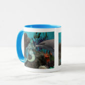 Mug Sirène et dauphin sous la mer (Devant gauche)