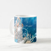 Mug Sirène Fantastique Blonde Plage Enchantée (Devant gauche)