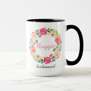 Mug Sirène Florale personnalisée