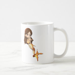 Mug Sirène mignonne de poisson rouge de Toon