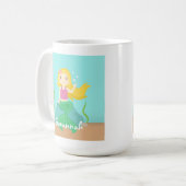 Mug Sirène mignonne et belle pour sous la mer (Devant gauche)