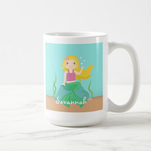Mug Sirène mignonne et belle pour sous la mer (Droite)