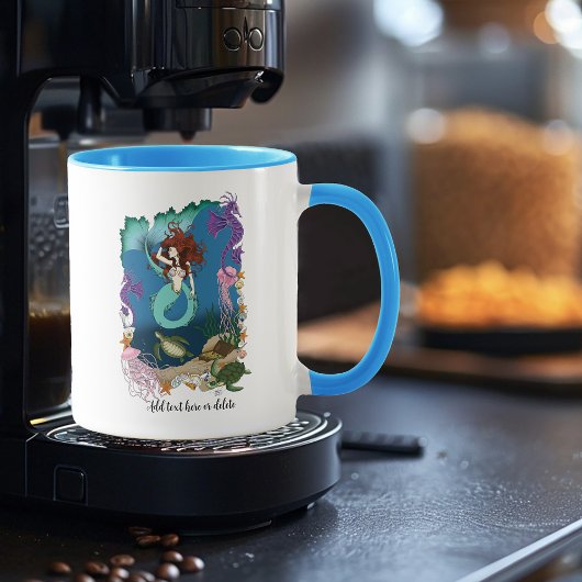 Mug Sirène Mystique Océan Fantastique Vie Bleue de la