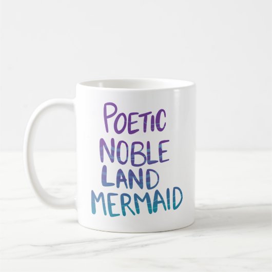 Mug Sirène noble poétique de terre (Gauche)