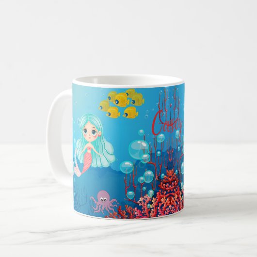 Mug Sirène personnalisée (Devant gauche)