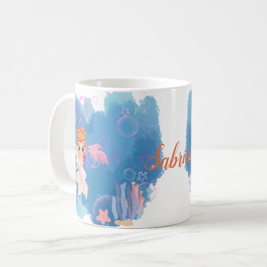 Mug Sirène personnalisée (Devant gauche)