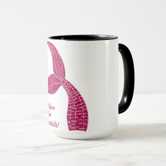 Mug Sirène rose (Devant droit)