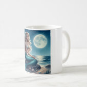 Mug Sirène sur la plage la nuit (Devant droit)