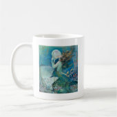 Mug Sirène vintage tenant la perle (Gauche)