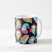 Mug Sirènes : motif sans soudure fantaisiste. (Devant droit)