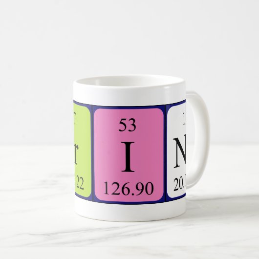 Mug Sirine nom de table périodique muette (Devant droit)