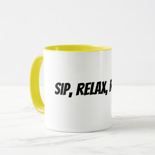 Mug siroter, se détendre, recommencer (Devant gauche)