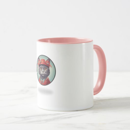 Mug Sirotez avec un mijoter : Conception de chats mign (Devant droit)