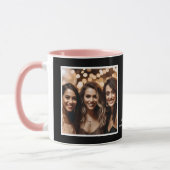 Mug Sis Soeur Aimez-Vous Photos Moderne Noir Blanc C00 (Gauche)
