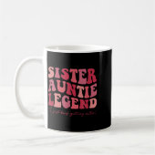 Mug Sister Auntie Legend Groovy Funny Cool Aunties Clu (Gauche)