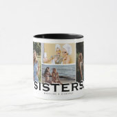 Mug SISTERS 8 Photo Collage Cadeau Moderne (Centre)