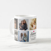 Mug Sisters Script Citation Hot Rose Heart Photo Colla (Devant gauche)