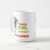Mug Sistersaurus Équipe de dinosaures sœurs appariées (Devant gauche)