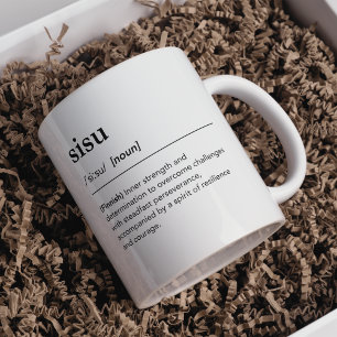 Mug Sisu, définition Typographie finlandaise