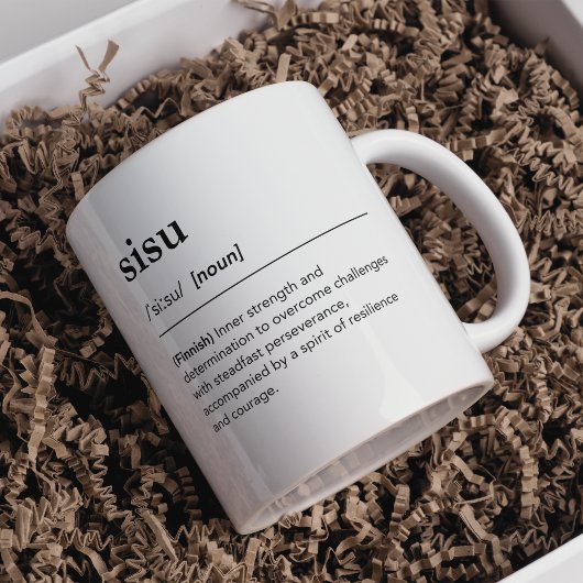 Mug Sisu, définition Typographie finlandaise
