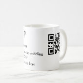 Mug site web de mariage rsvp q r code ajouter nom text (Devant droit)