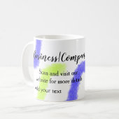 Mug site web simple de société commerciale code-barres (Devant gauche)