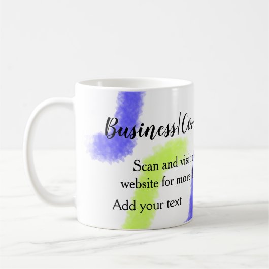 Mug site web simple de société commerciale code-barres (Gauche)