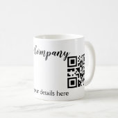 Mug Site web simple d'entreprise code-barres QR ajoute (Devant droit)