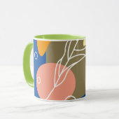 Mug Sites abstraits intéressants avec feuilles (Devant gauche)