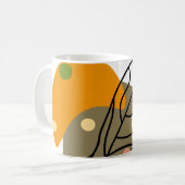 Mug Sites abstraits intéressants avec feuilles (Devant gauche)