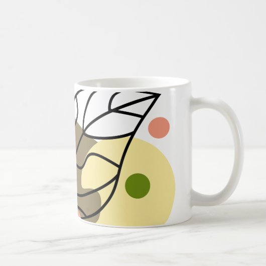 Mug Sites abstraits intéressants avec feuilles (Droite)