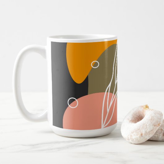 Mug Sites abstraits intéressants avec feuilles (Avec donut)
