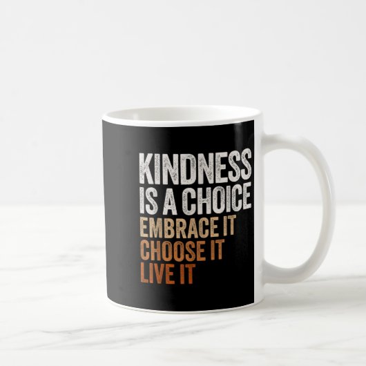 Mug Sitive Message Retro Kindness Vintage Motivational (Droite)