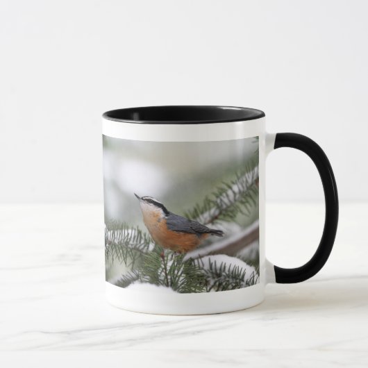 Mug Sittelle sur la branche de Milou en hiver (Droite)