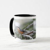 Mug Sittelle sur la branche de Milou en hiver (Devant gauche)