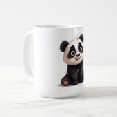 Mug Sitting Panda Bear Cartoon Illustration Artwork (Devant gauche)
