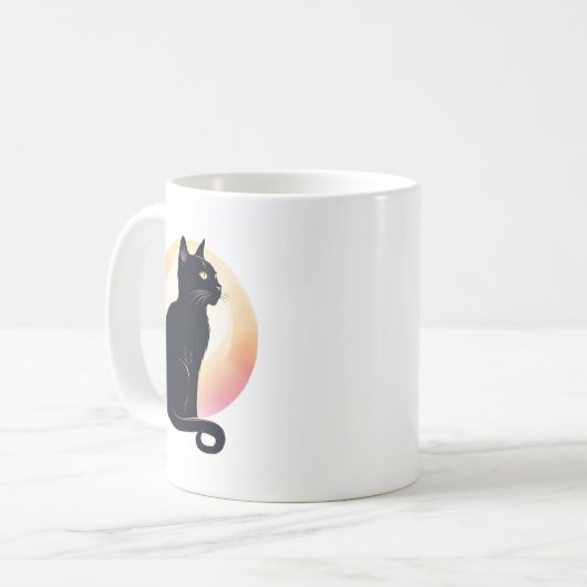 Mug Sittng black cat (Devant gauche)