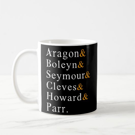 Mug Six Femmes De Henry Viii Histoire Anglaise Anne Bo (Gauche)