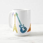 Mug Six guitares franchement électriques (Devant gauche)