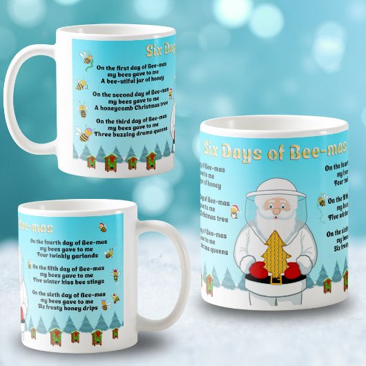 Mug Six Jours de Bee-Mas Joyeux Noël à une Incroyable