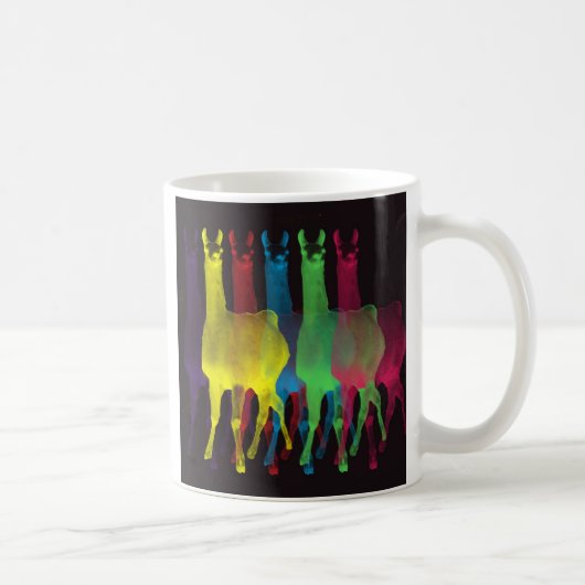 Mug six lamas dans six couleurs (Droite)