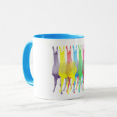 Mug six lamas dans six couleurs de lama (Devant gauche)