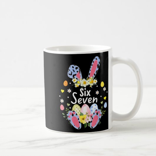 Mug Six sept 67 mème 6 7 lapin léopard enfants drôle (Droite)