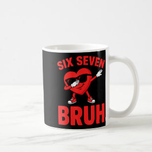 Mug Six sept bruh faisant le dab avec un cœur valentin