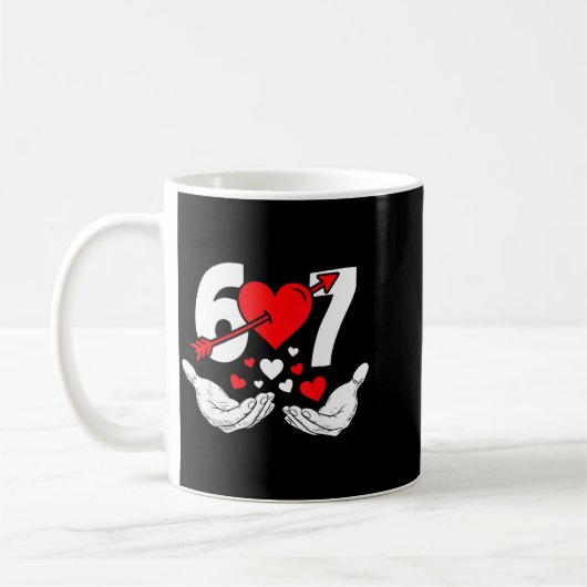 Mug Six Seven 67 6 7 Kids 67 Meme Hands Funny Valentin (Gauche)